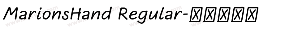 MarionsHand Regular字体转换